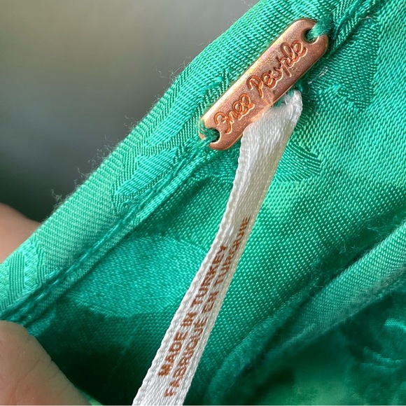 Free People One Day Floral Cutout Back Minidress In Green - Picture 4 of 7